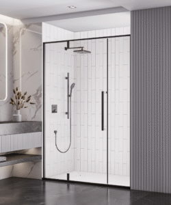 Anhe Shower Wall seamless white shower panel in modern bathroom