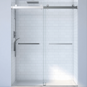 Anhe Shower Wall seamless white shower panel in modern bathroom